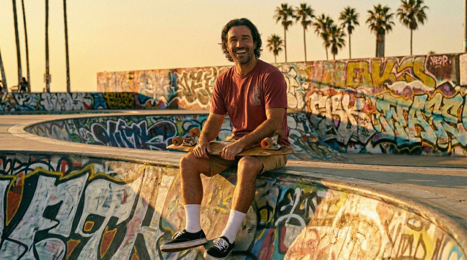 Marco sitting and reflecting while wearing an EverSince tee